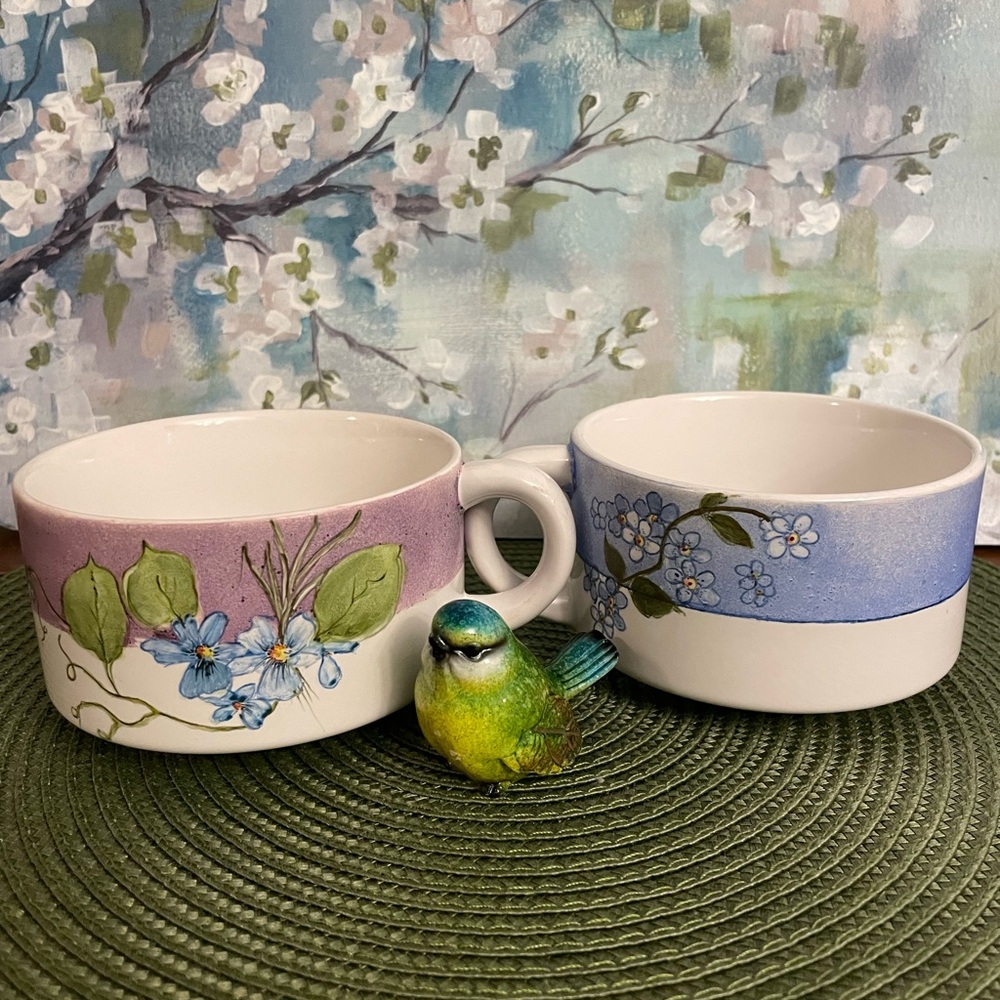 Floral Ceramic Mugs Flower/Spring Pattern - Picture 2 of 13
